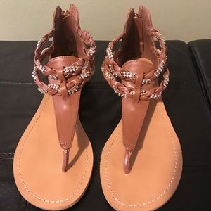 Guess Jeweled Gladiator Sandals Sz 6