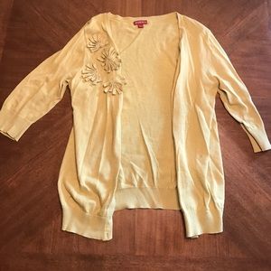 Merona cardigan with flower detail