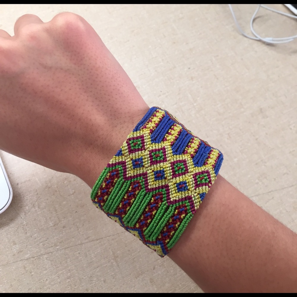 Colorful threaded bracelet