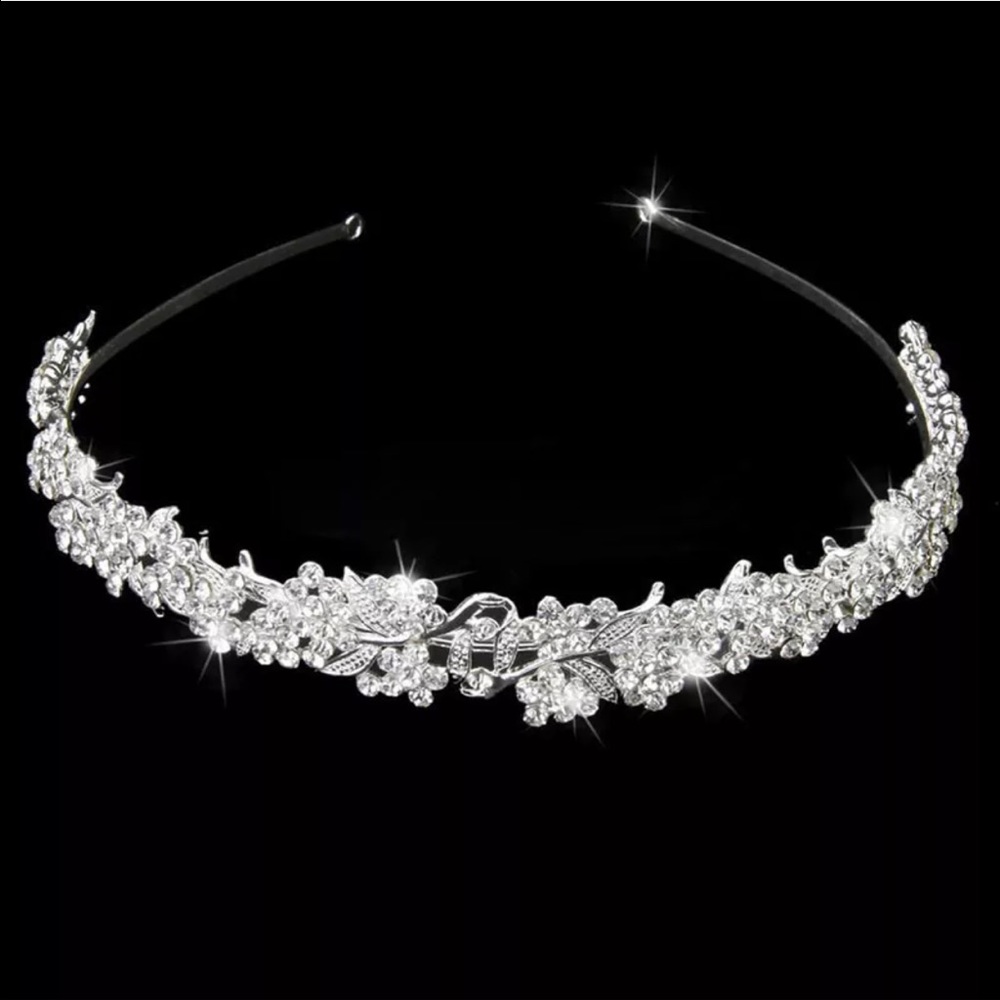 Crystal Rhinestone crown tiara headpiece NWOT