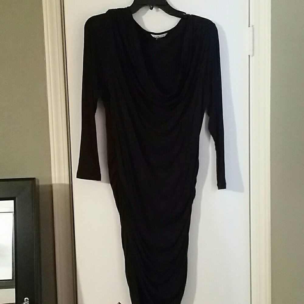 CAbi black shimmy dress