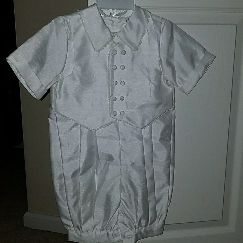 Angels Baby boy baptism/christening romper size xl