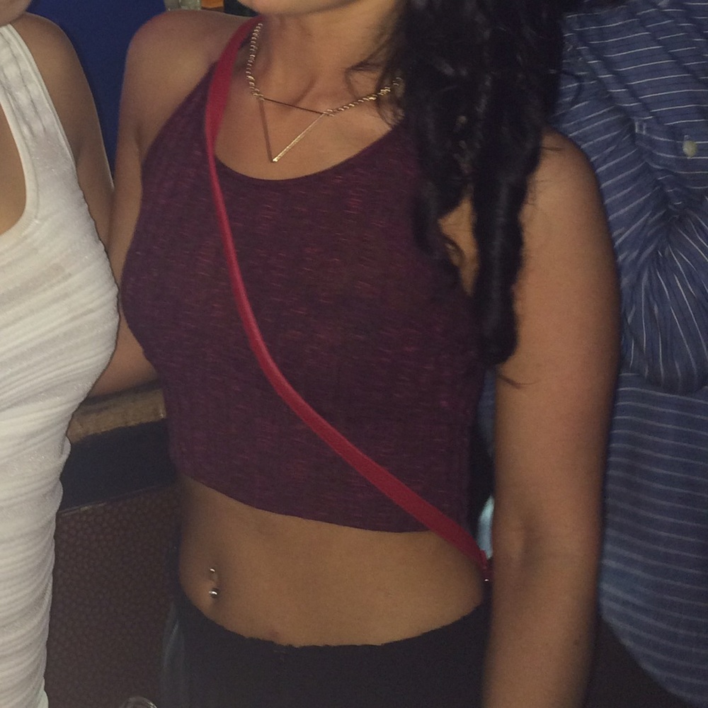 Around the neck crop top.