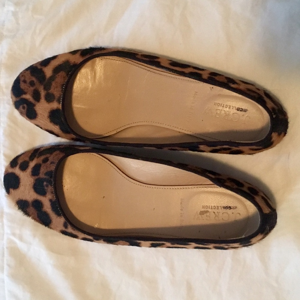 J. Crew cheetah flats size 6