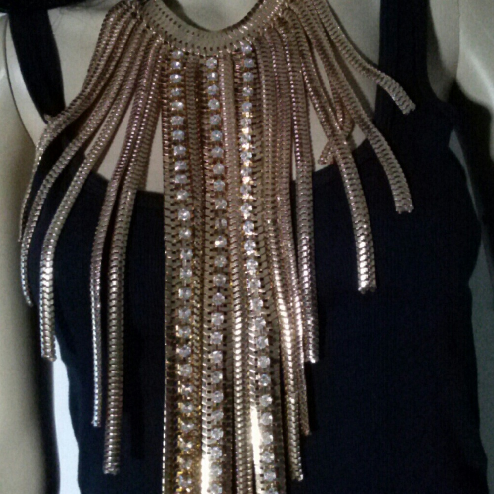 GOLD DANGLE BODY Necklace