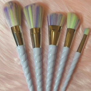 🚫SOLD🚫Unicorn Make-up 5 Piece Brush Set