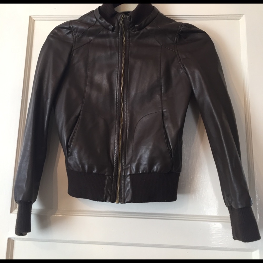 Faux leather jacket