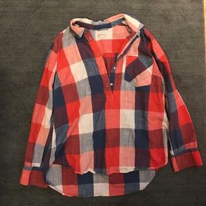 MOVING SALE :: Merona polka & plaid dot shirt