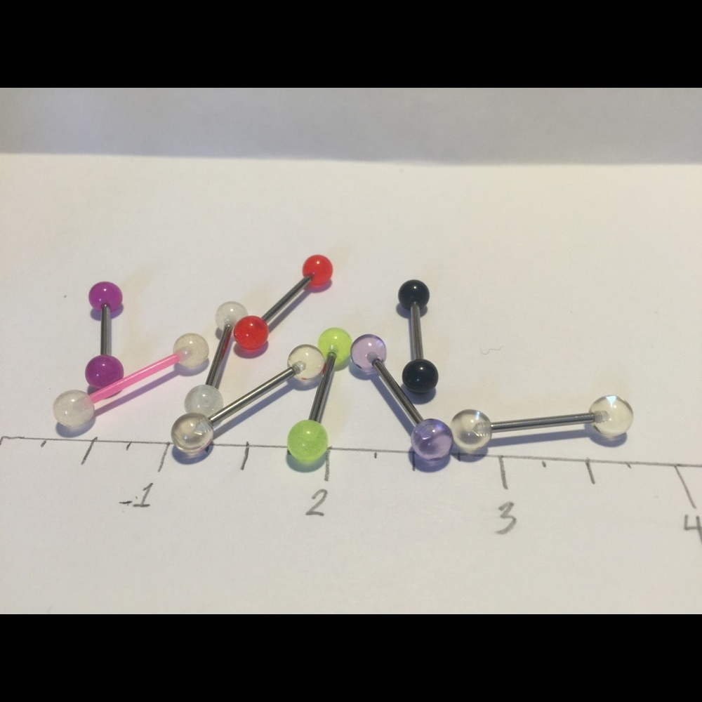 New stainless steel barbell body jewelry.