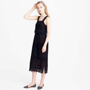 J. Crew Tiered Eyelet Midi Dress, new with tags