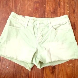 LC Distressed Mint Shorts