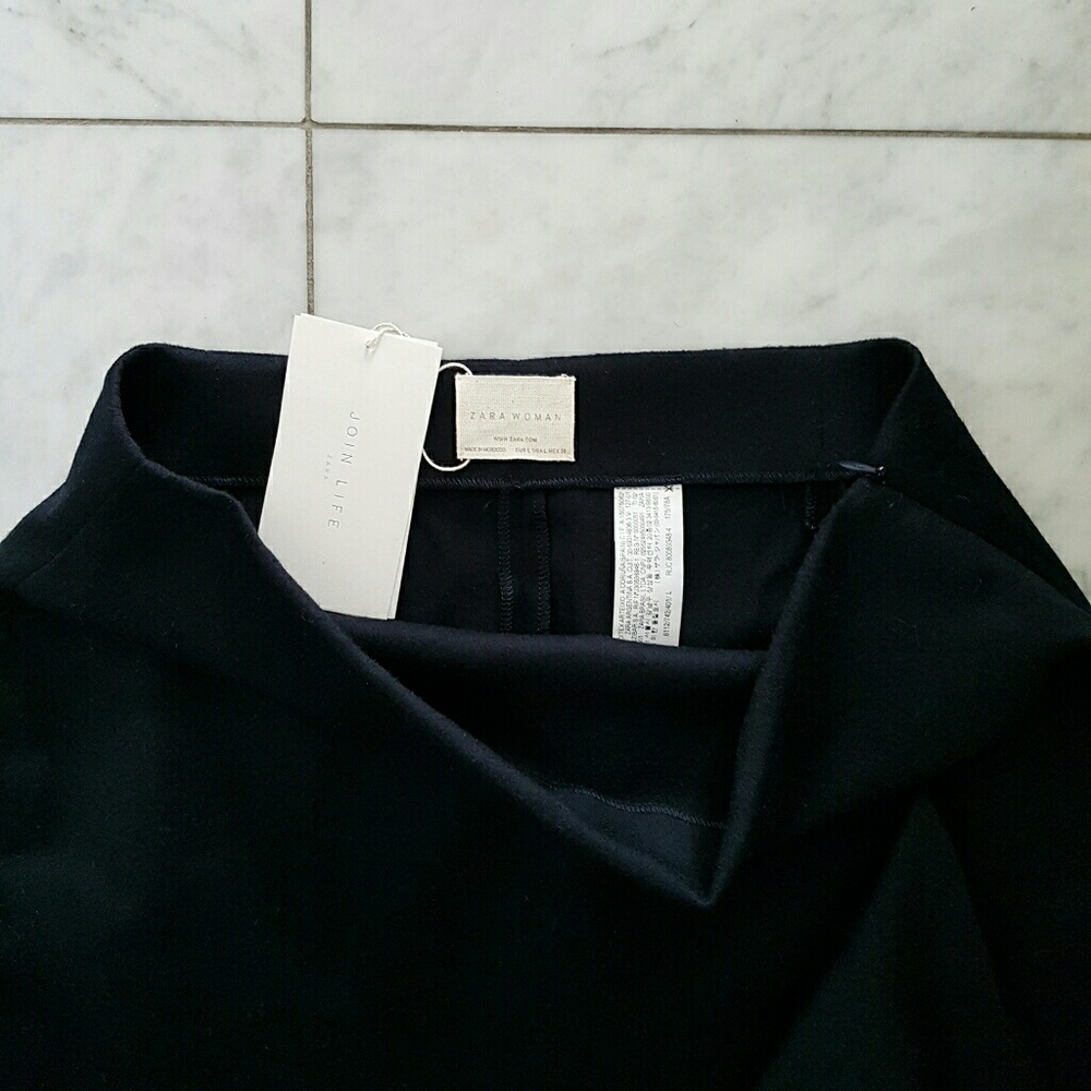 Zara Frilled Wool Blend Skirt - Picture 7 of 8