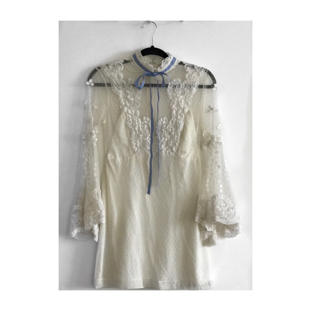 ASOS Ivory Mini Lace Dress