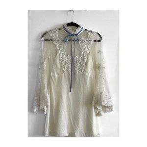 ASOS Ivory Mini Lace Dress