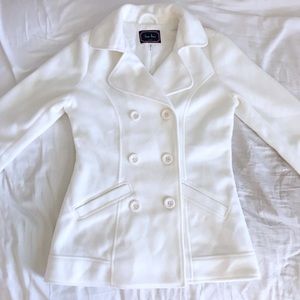 Love Tree White/ Cream Pea Coat BRAND NEW