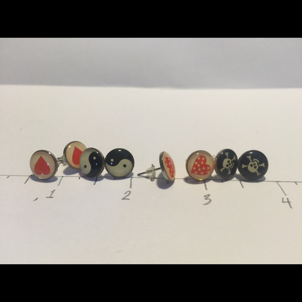NEW stainless steel studs, package of 4 pairs