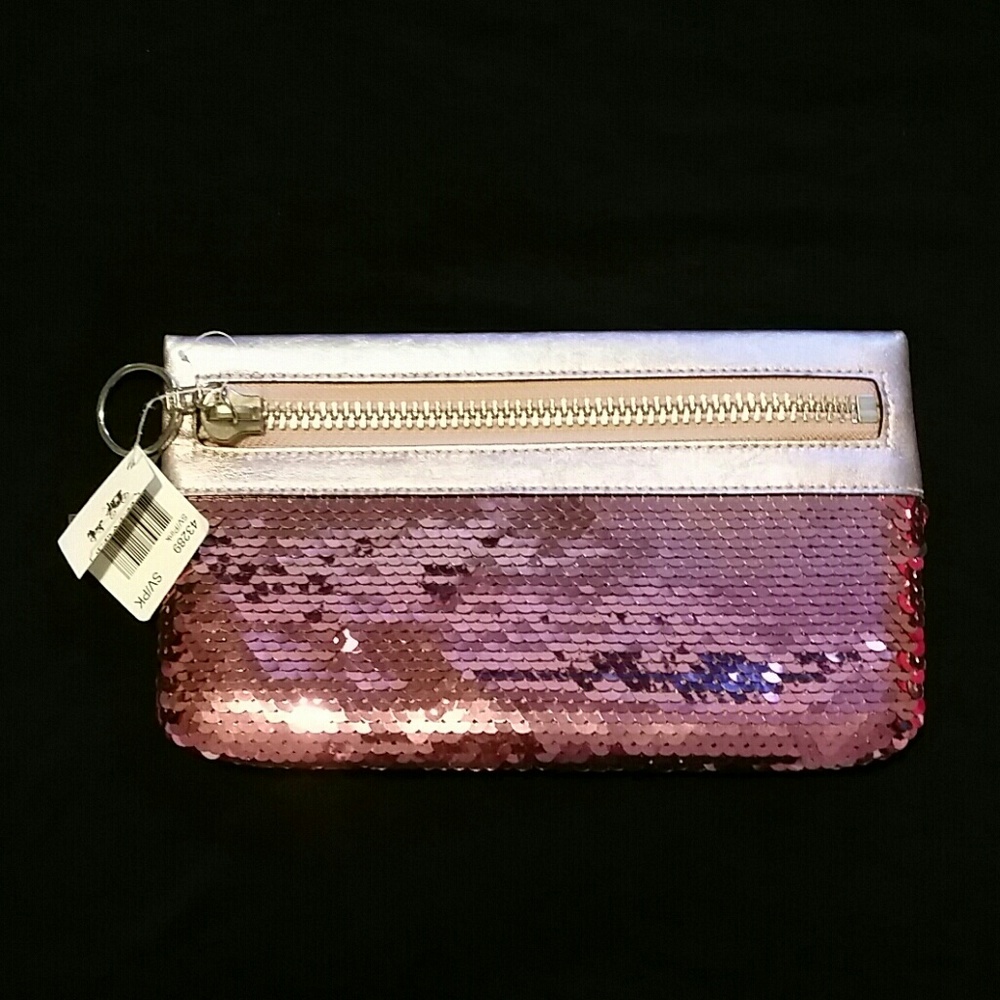 Coach poppy sequin clutch