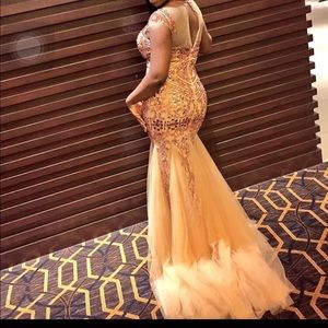 Ruby/Rose gold prom dress