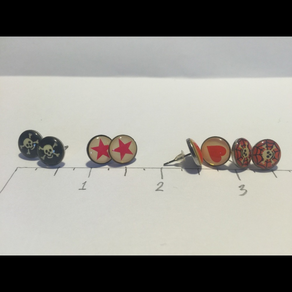 NEE stainless steel earrings, 4 pairs one price