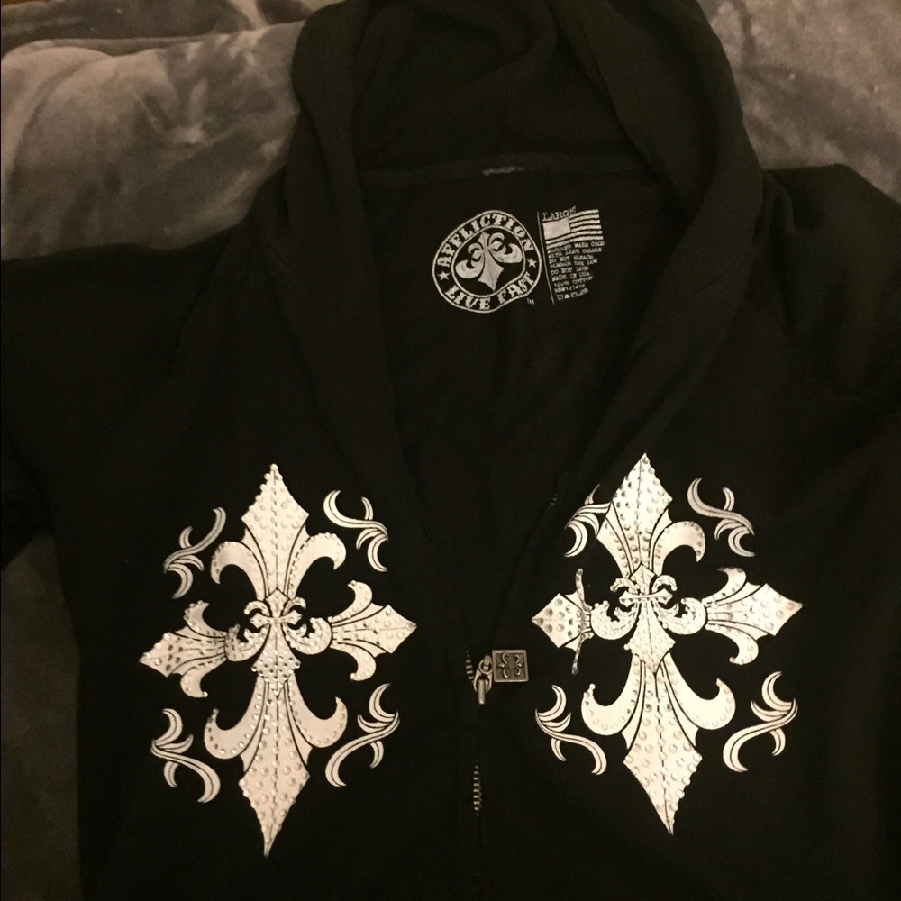 Brand new Affliction zip up hoodie