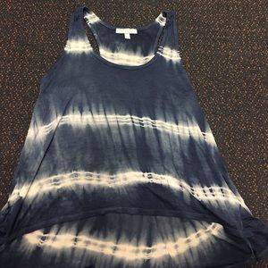 blue tie dye tank top