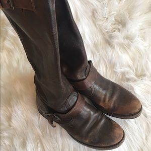 Frye brown leather boots Veronica