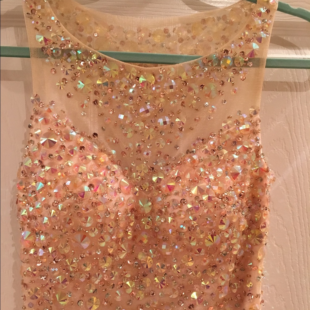 Size 0 blush pale pink prom dress