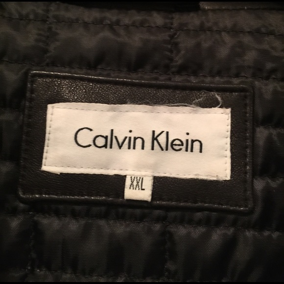 Calvin Klein Black leather jacket - Picture 2 of 2