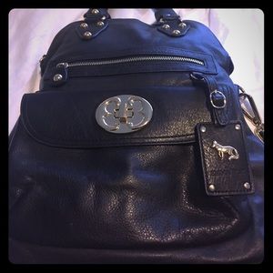 Emma Fox Classic Leather Foldover Tote - Black