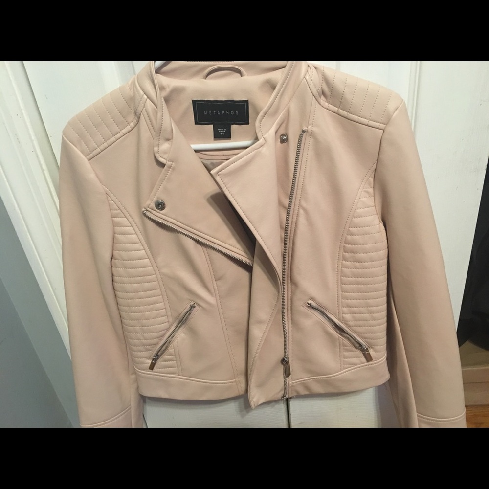 Brand new never worn pink leather jacket