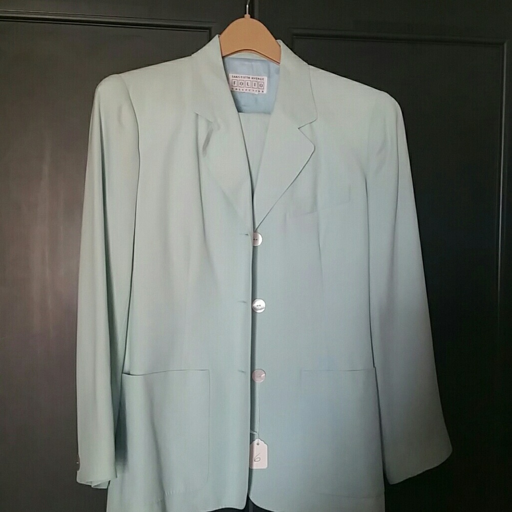 Saks Fifth Avenue Folio Collection 100% Silk Suit