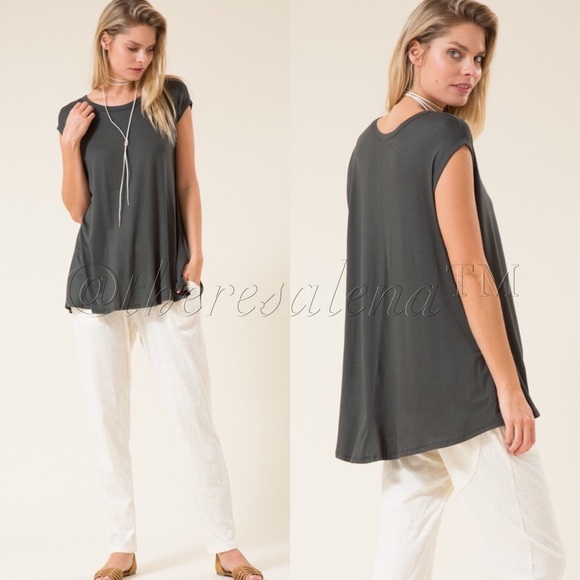 SALE! ❤️ Soft and Comfy Coal Black Tunic - Picture 2 of 2