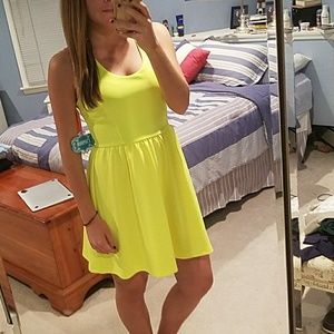 Bright yellow 60s style dress