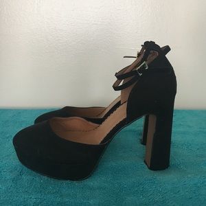 Platform black heels