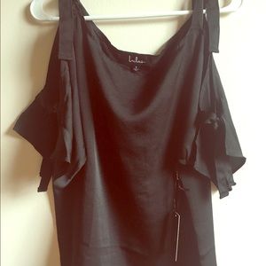 Lulu's black silk shirt
