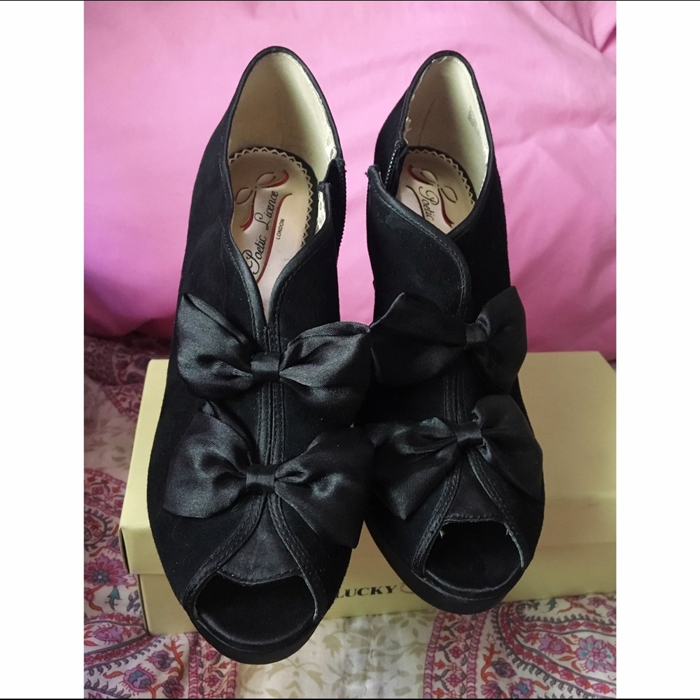 Poetic License Suede Bootie Heels