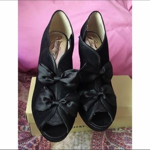 Poetic License Suede Bootie Heels