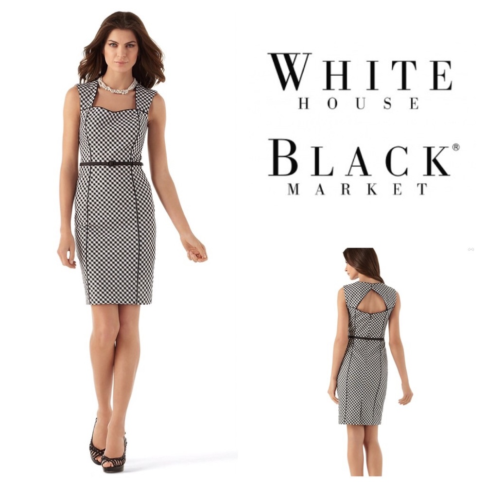 FLASH SALE!! WH/BM Modern Gingham Sheath