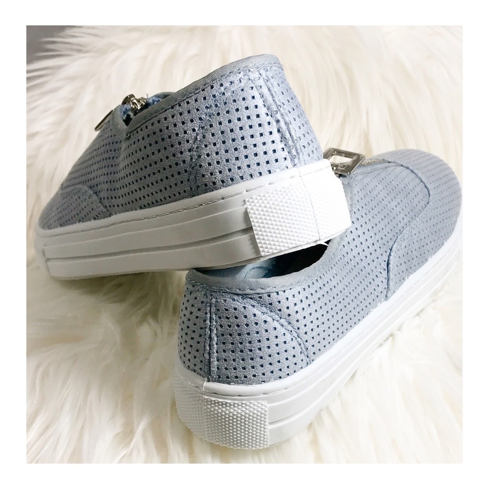 LAST ONE SALE! 🌸Serenity Blue Slip On Sneakers - Picture 2 of 7