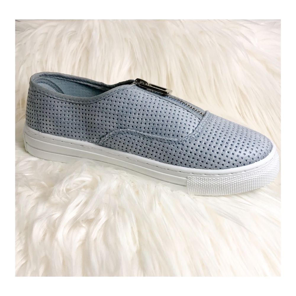 LAST ONE SALE! 🌸Serenity Blue Slip On Sneakers - Picture 3 of 7