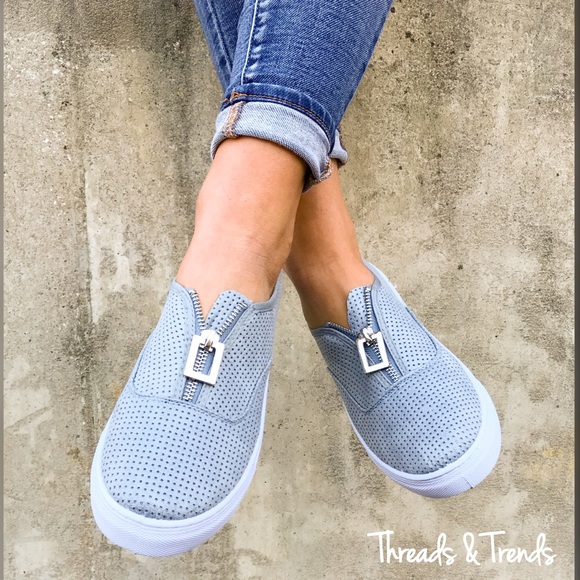 LAST ONE SALE! 🌸Serenity Blue Slip On Sneakers - Picture 6 of 7