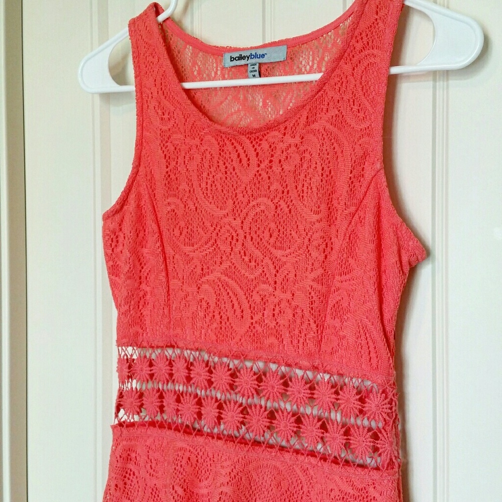 Coral Lace Dress