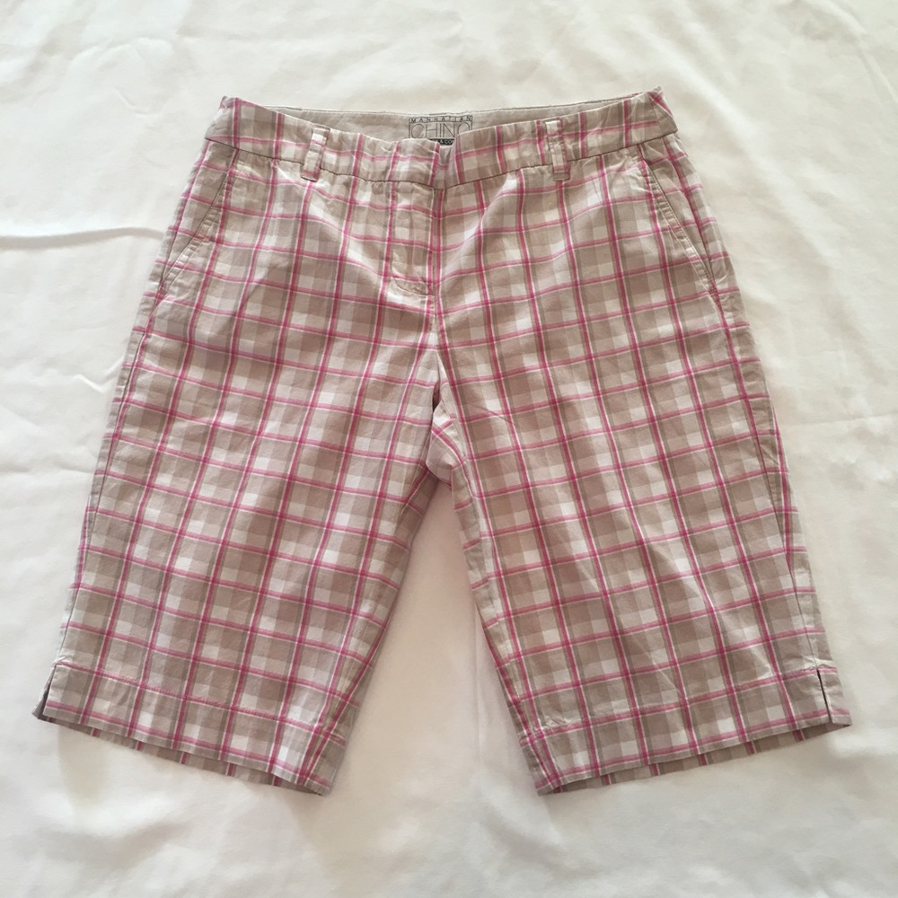 New York & Co. Pink and Cream Bermuda shorts