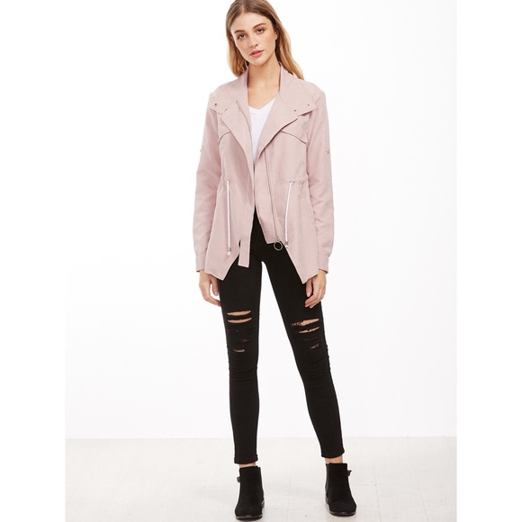 Hidden Zip Drawstring Jacket - Picture 5 of 5