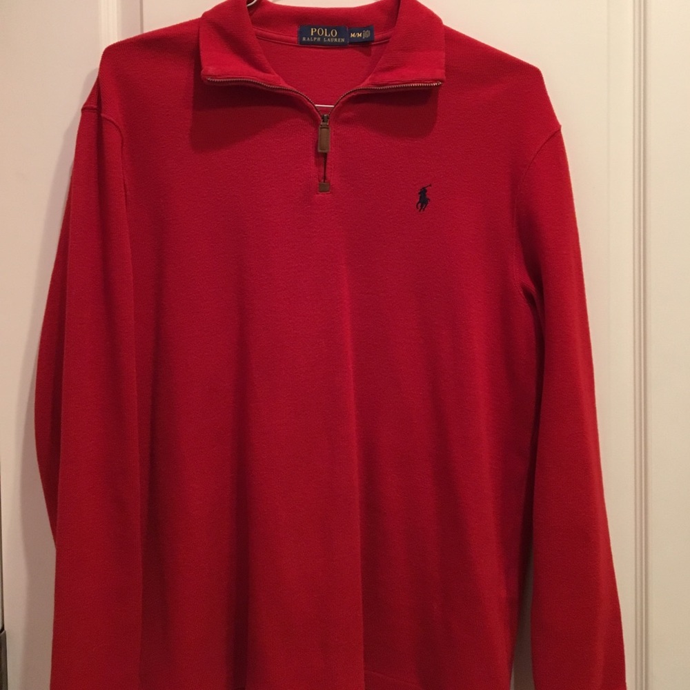 3/4 zip up red Polo jacket