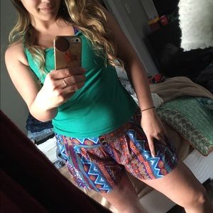 Earthbound tribal stretch shorts