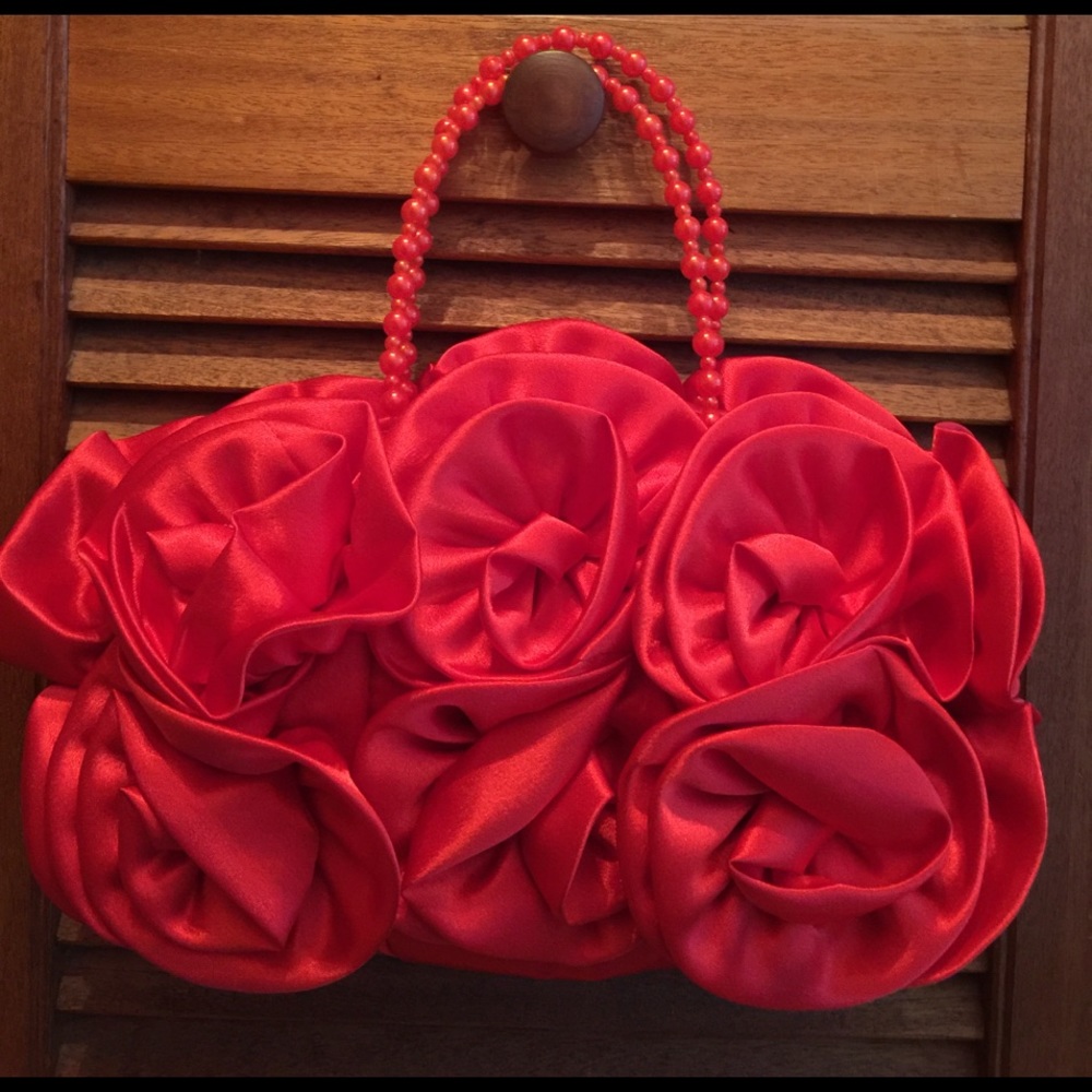 Beautiful red satin Florette bag