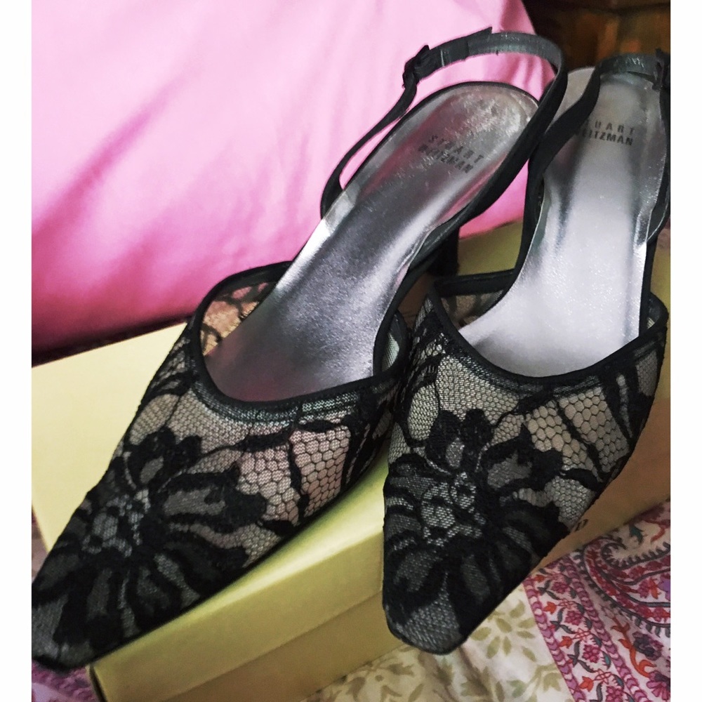 Stuart Weitzman Slingback Cat Heel