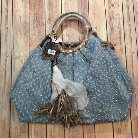 🌸SPRING SALE🌸The Distressed Denim Hobo Bag - Picture 3 of 6
