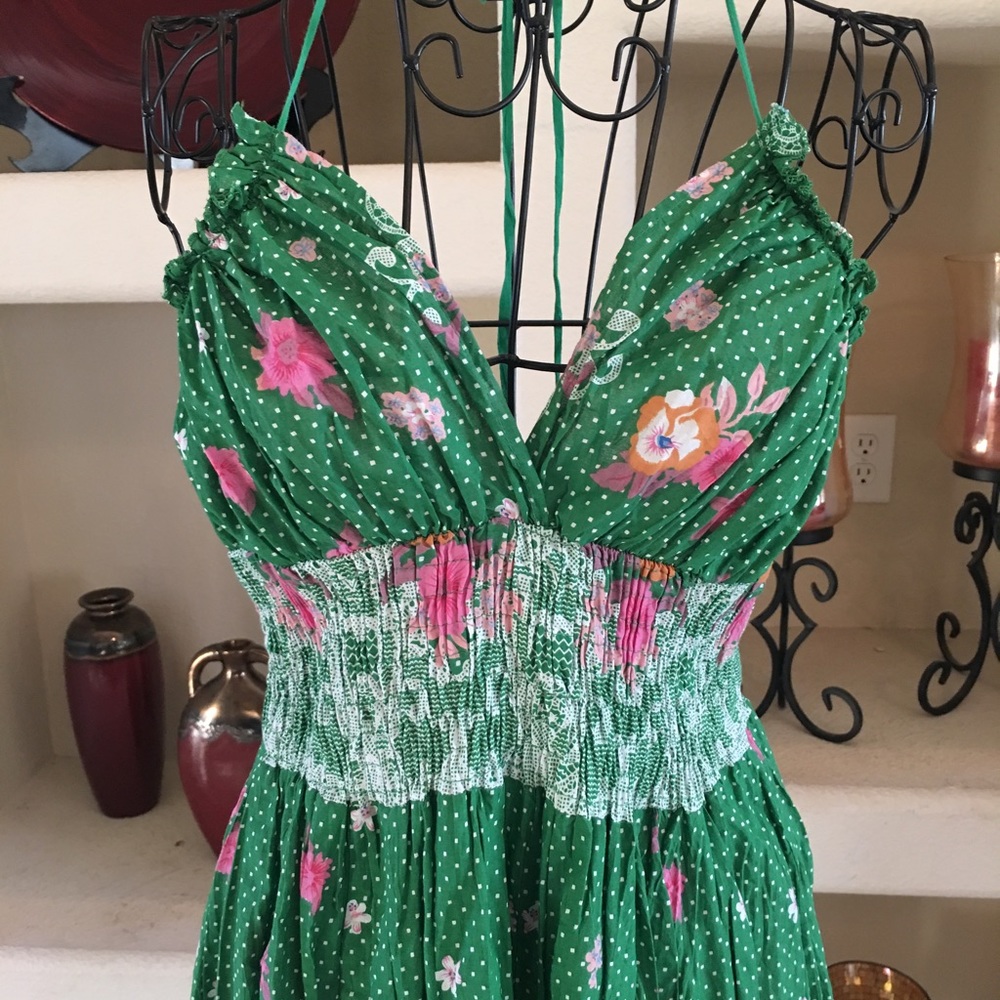 Forever 21 green Floral summer dress - Picture 4 of 4